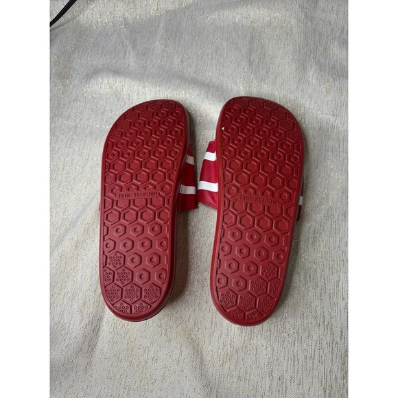 Red True Religion Men's Buddha Logo Slide Sandals size 9 - Picture 4 of 7